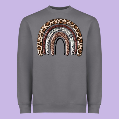 Heavyweight Sweatshirt Cheetah rainbow