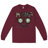 Burgundy mama of both Long Sleeve Tee - CowhideDigitalArt