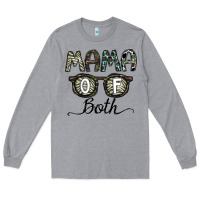 Heather Grey mama of both Long Sleeve Tee - CowhideDigitalArt