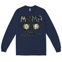 Navy mama of both Long Sleeve Tee - CowhideDigitalArt