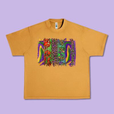 Mardi Gras Brushstroke Urban Heavy Tee Designed By Ranaportraitstore