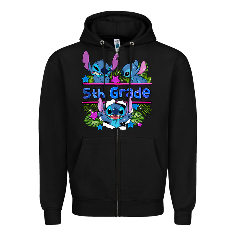 Preview Flower Stitch 5th Grade Zipper Hoodie by AdoDesignShop | Teevron