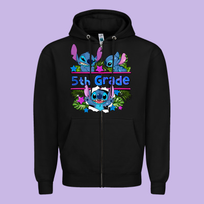 Preview Flower Stitch 5th Grade Zipper Hoodie Designed By Adodesignshop