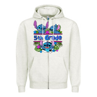 Oatmeal Heather preview flower stitch 5th grade Zipper Hoodie - AdoDesignShop