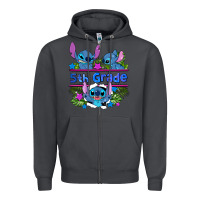 Smoke preview flower stitch 5th grade Zipper Hoodie - AdoDesignShop