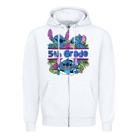 White preview flower stitch 5th grade Zipper Hoodie - AdoDesignShop