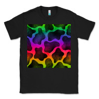 Black colorful cow seamless pattern Classic Tee - BundleAndBundleShop