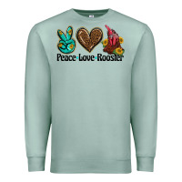 Seafoam peace love rooster Premium Sweatshirt - BarkalooDesign