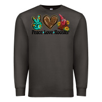 Smoke peace love rooster Premium Sweatshirt - BarkalooDesign