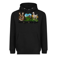 Black Peace Love Kiko Goat Heavyweight Hoodie - LillyAllenDesigns