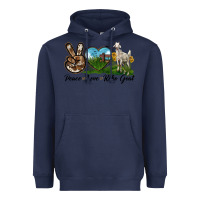 Navy Peace Love Kiko Goat Heavyweight Hoodie - LillyAllenDesigns