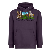 Plum Peace Love Kiko Goat Heavyweight Hoodie - LillyAllenDesigns