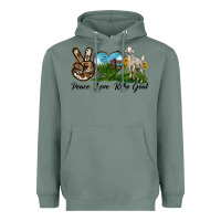 Sage Peace Love Kiko Goat Heavyweight Hoodie - LillyAllenDesigns