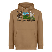 Toasted Coconut Peace Love Kiko Goat Heavyweight Hoodie - LillyAllenDesigns
