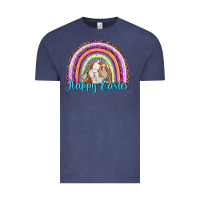 Vintage Denim happy easter rainbow bunny Vintage Tee - RanaPortraitStore