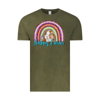 Vintage Olive happy easter rainbow bunny Vintage Tee - RanaPortraitStore