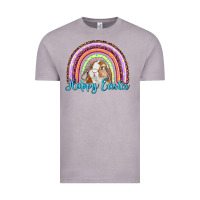 Vintage Zinc happy easter rainbow bunny Vintage Tee - RanaPortraitStore