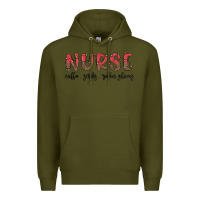 Army Green christmas nurse Premium Hoodie - MaliasSmallBusiness