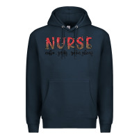 Navy christmas nurse Premium Hoodie - MaliasSmallBusiness