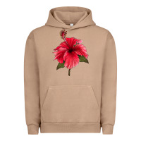 Pigment Burro Puerto Rican Hibiscus Flower Urban Hoodie - LillyAllenDesigns