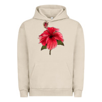Pigment French Oak Puerto Rican Hibiscus Flower Urban Hoodie - LillyAllenDesigns
