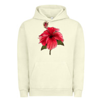 Pigment Pistachio Puerto Rican Hibiscus Flower Urban Hoodie - LillyAllenDesigns