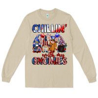 Mushroom Chillin' with my gnomies 4th of July Long Sleeve Tee - CowGirlArtShop