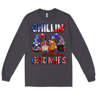 Smoke Chillin' with my gnomies 4th of July Long Sleeve Tee - CowGirlArtShop