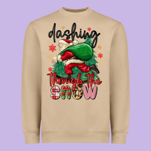 Dashing Through The Snow Heavyweight Sweatshirt Designed By Maliassmallbusiness