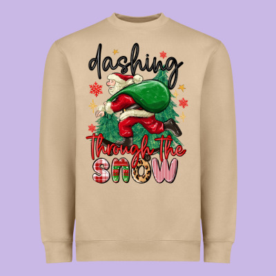 Heavyweight Sweatshirt dashing through the snow