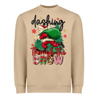 Mushroom dashing through the snow Heavyweight Sweatshirt - MaliasSmallBusiness