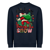 Navy dashing through the snow Heavyweight Sweatshirt - MaliasSmallBusiness