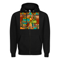 Black hello fall pumpkin Zipper Hoodie - JahusDesignShop
