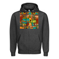 Charcoal Heather hello fall pumpkin Zipper Hoodie - JahusDesignShop