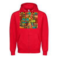 Red hello fall pumpkin Zipper Hoodie - JahusDesignShop