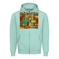 Seafoam hello fall pumpkin Zipper Hoodie - JahusDesignShop