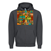Smoke hello fall pumpkin Zipper Hoodie - JahusDesignShop