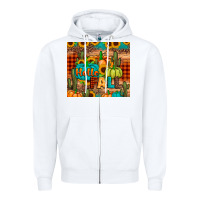 White hello fall pumpkin Zipper Hoodie - JahusDesignShop