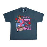 Midnight Navy just a girl who loves books Urban Heavy Tee - texasbilliewilder