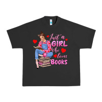 Pigment Black just a girl who loves books Urban Heavy Tee - texasbilliewilder