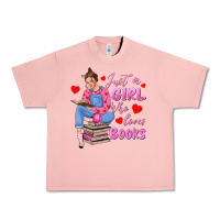 Salmon just a girl who loves books Urban Heavy Tee - texasbilliewilder