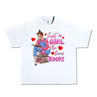 White just a girl who loves books Urban Heavy Tee - texasbilliewilder