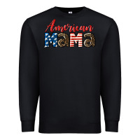 Black Western American Mama Premium Sweatshirt - LillyAllenDesigns