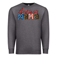Charcoal Heather Western American Mama Premium Sweatshirt - LillyAllenDesigns