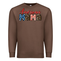 Chestnut Western American Mama Premium Sweatshirt - LillyAllenDesigns