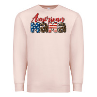 Pale Pink Western American Mama Premium Sweatshirt - LillyAllenDesigns