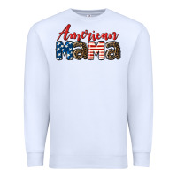 White Western American Mama Premium Sweatshirt - LillyAllenDesigns