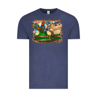 Vintage Denim Happy easter rooster chicken and chick Vintage Tee - RanaPortraitStore