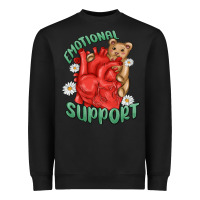 Black emotional support Heavyweight Sweatshirt - MaliasSmallBusiness