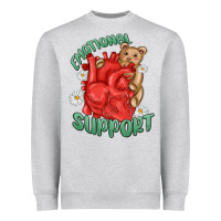Heather Grey emotional support Heavyweight Sweatshirt - MaliasSmallBusiness
